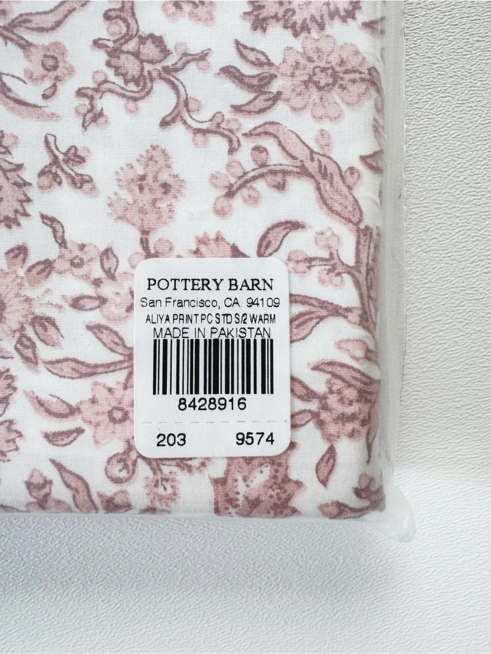 Pottery Barn Aliya Standard Floral Organic Cotton Pillowcases - Set of 2 | NWT